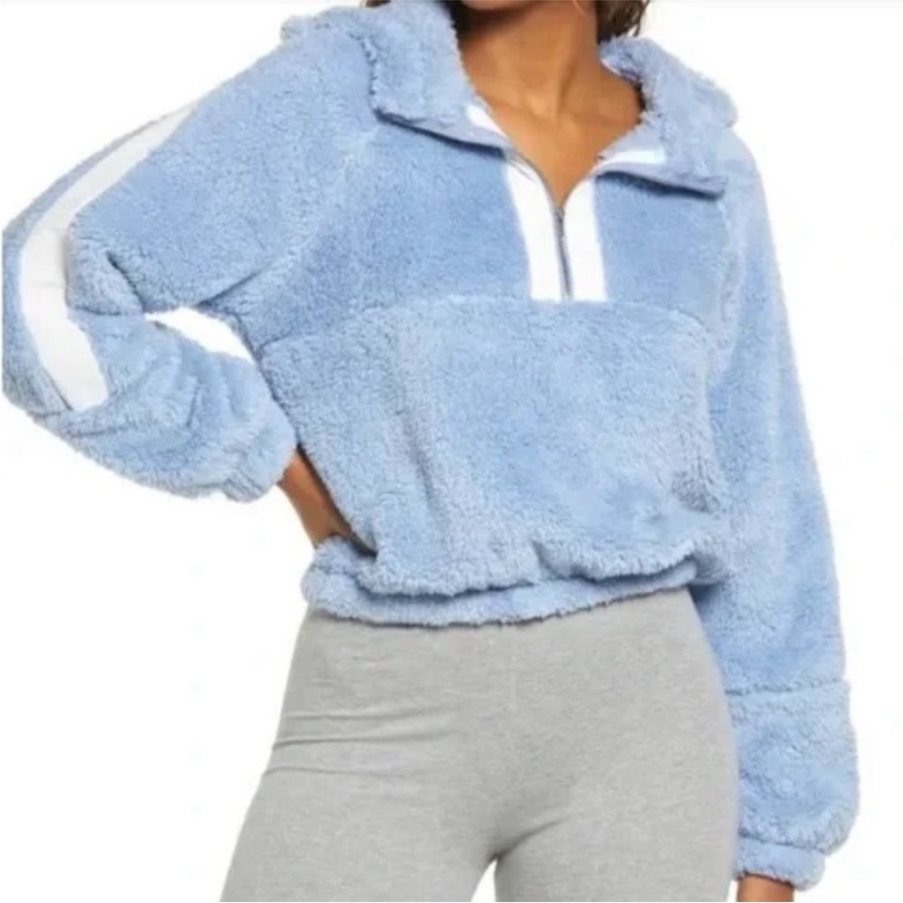 Nordstrom Bp New teddy jacket blue Small S - Picture 1 of 4